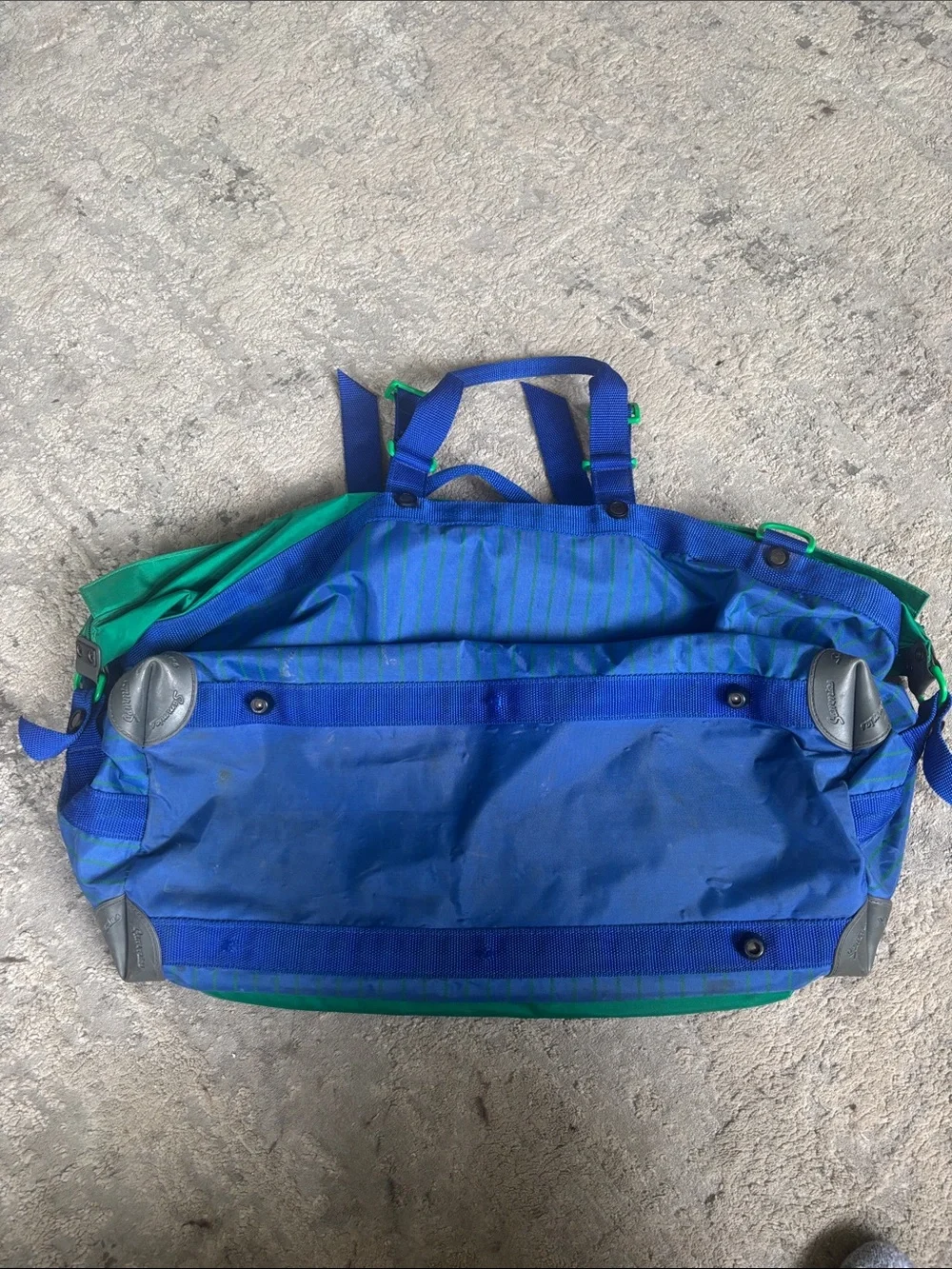 80s Vintage Samsonite Sammies Green and Blue Men's Duffel Bag
